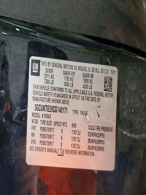 2012 CHEVROLET SILVERADO K1500 LTZ  