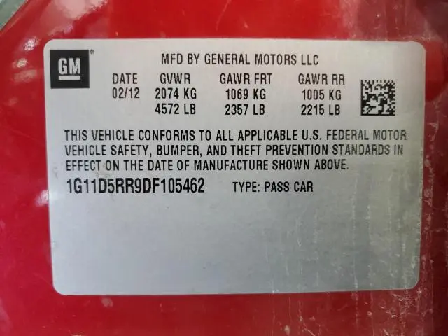 2013 CHEVROLET MALIBU 1LT  