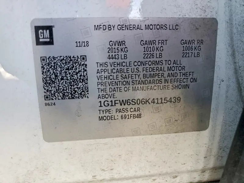 2019 CHEVROLET BOLT EV LT  