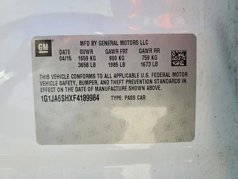 2015 CHEVROLET SONIC LS  
