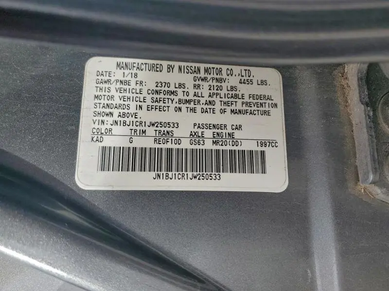 2018 NISSAN ROGUE SPORT S  