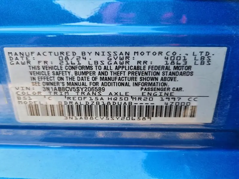 2025 NISSAN SENTRA SV  