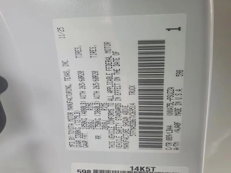 2026 TOYOTA TUNDRA 1794 EDITION  