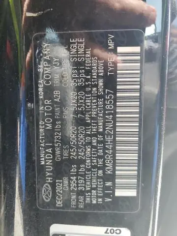 2022 HYUNDAI PALISADE SEL  