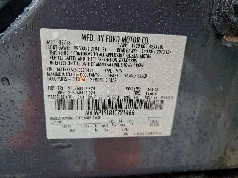 2018 FORD ECOSPORT S  