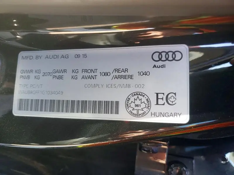 2016 AUDI A3 PREMIUM  