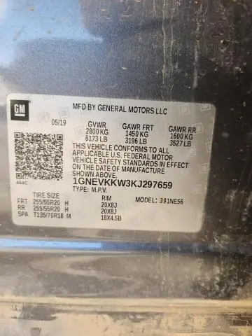 2019 CHEVROLET TRAVERSE PREMIER  