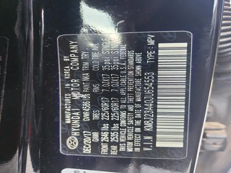 2018 HYUNDAI TUCSON SE  