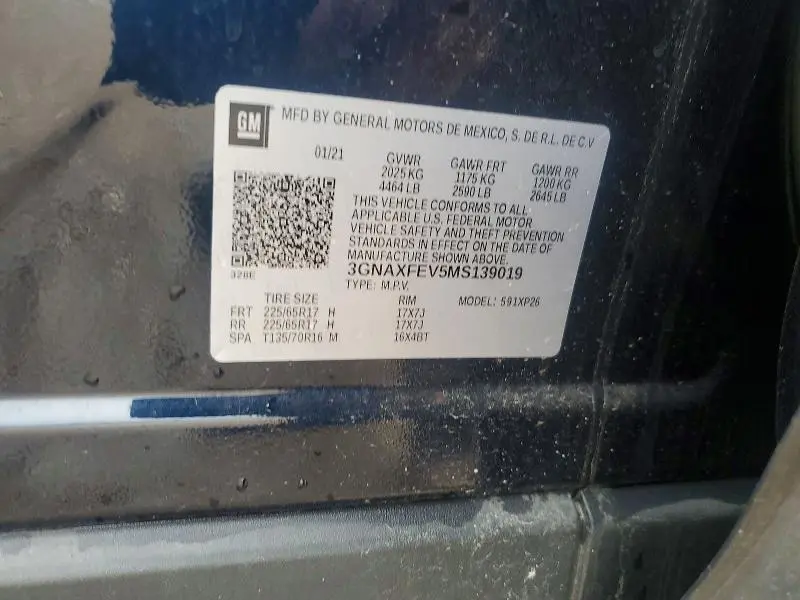 2021 CHEVROLET EQUINOX   
