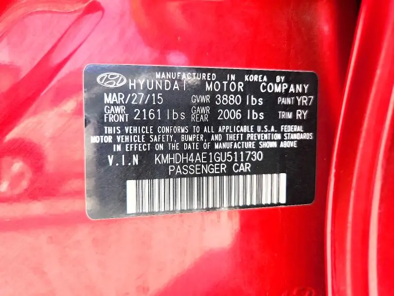 2016 HYUNDAI ELANTRA LIMITED  
