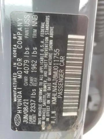 2021 HYUNDAI ELANTRA LIMITED  