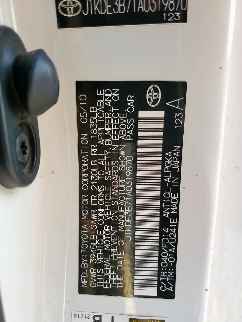 2010 TOYOTA SCION TC   