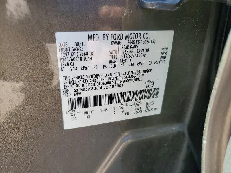 2013 FORD EDGE SEL  