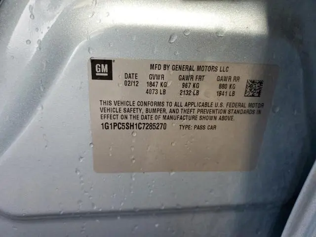 2012 CHEVROLET CRUZE LS  