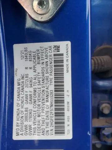 2022 HONDA CIVIC SPORT  