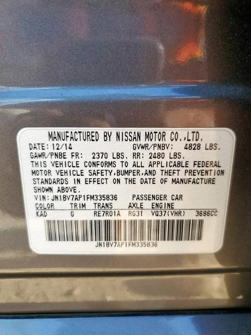 2015 INFINITI Q50 BASE