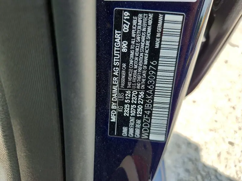 2019 MERCEDES-BENZ E 300  