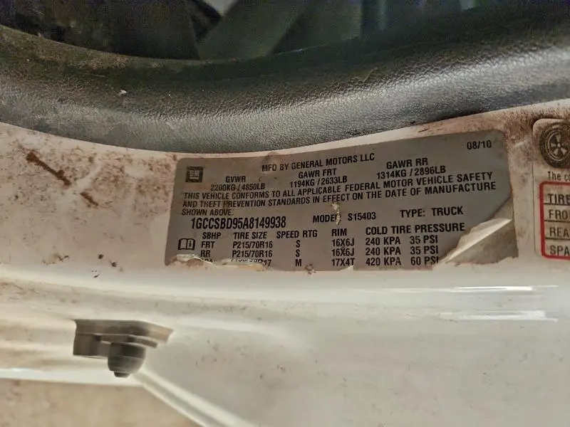 2010 CHEVROLET COLORADO   