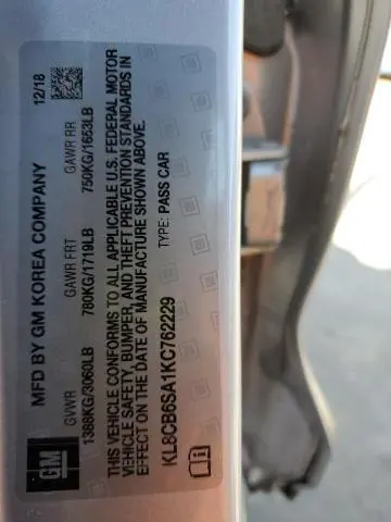 2019 CHEVROLET SPARK LS  