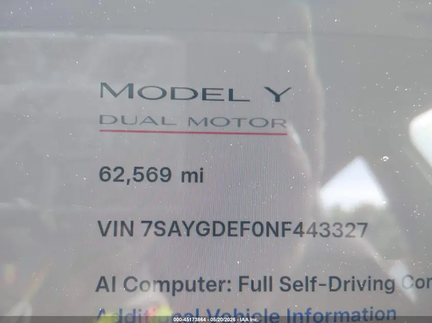 2022 TESLA MODEL Y PERFORMANCE DUAL MOTOR ALL-WHEEL DRIVE