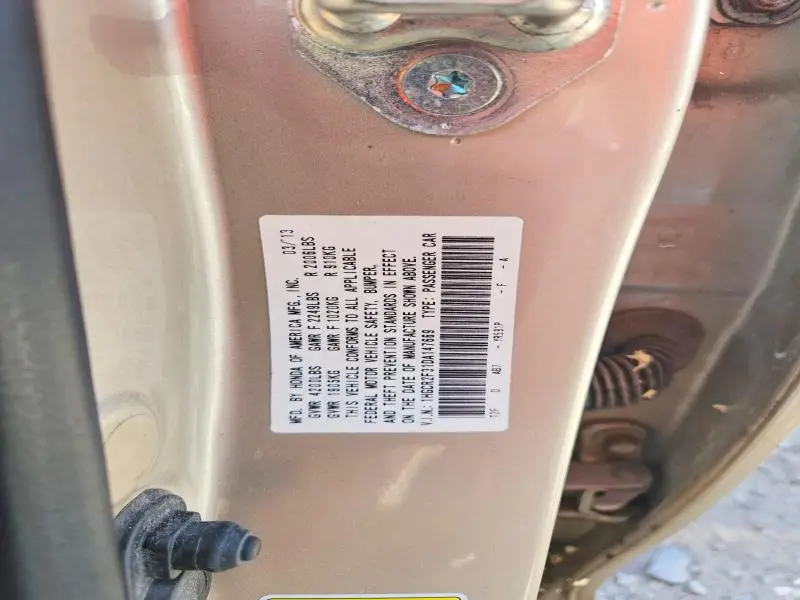 2013 HONDA ACCORD LX  