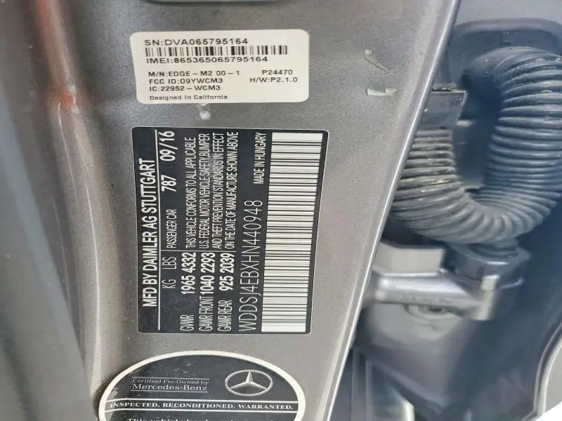 2017 MERCEDES-BENZ CLA 250  