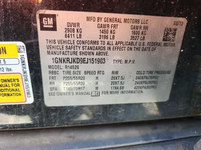 2014 CHEVROLET TRAVERSE LTZ  