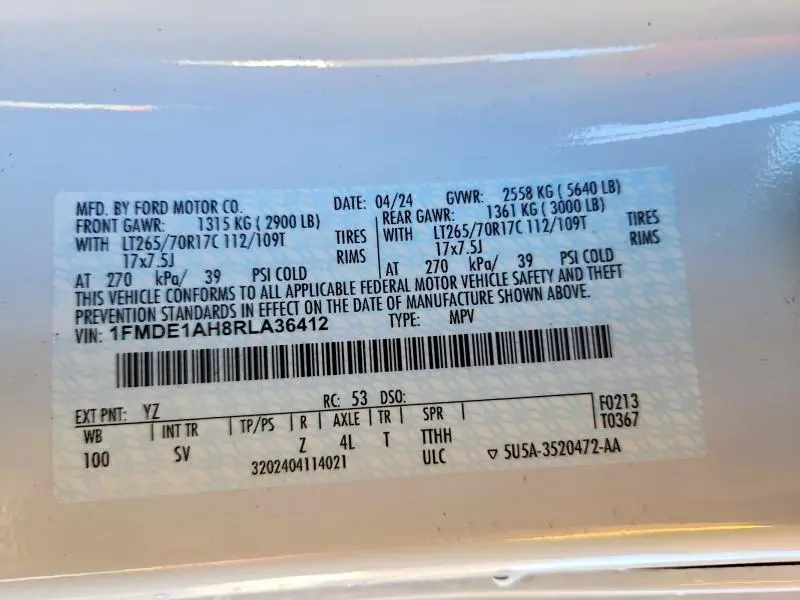 2024 FORD BRONCO BLACK DIAMOND  