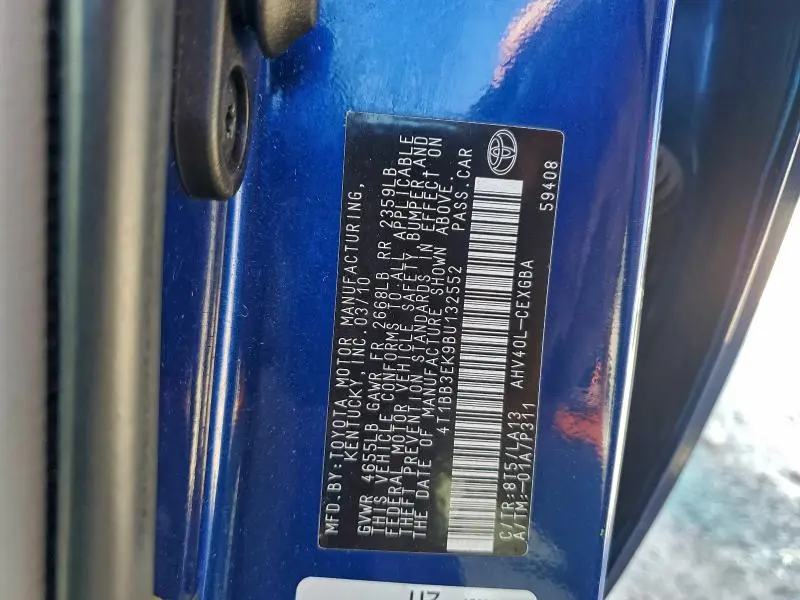 2011 TOYOTA CAMRY HYBRID  