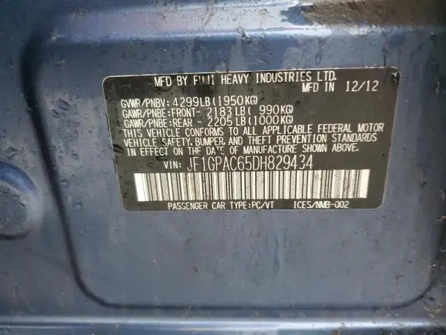 2013 SUBARU IMPREZA PREMIUM  