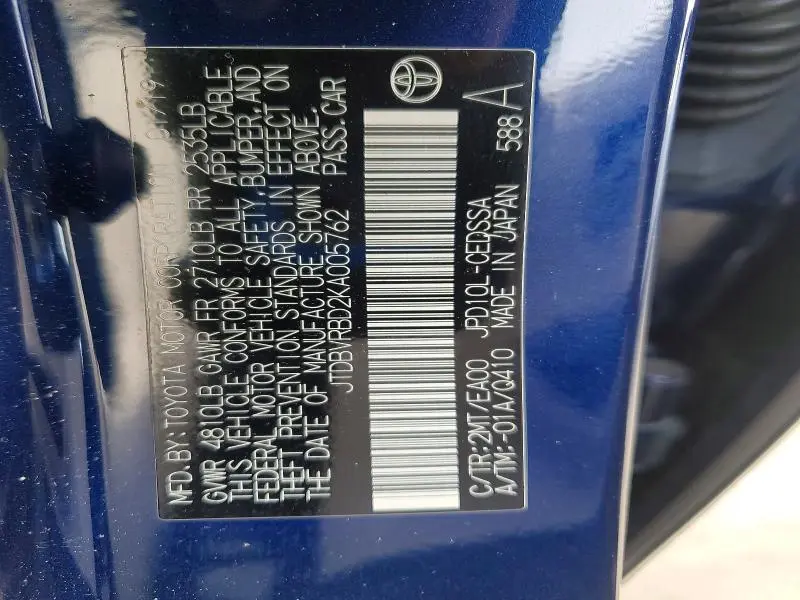 2019 TOYOTA MIRAI BASE  