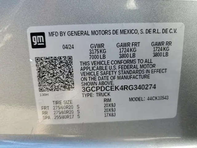 2024 CHEVROLET SILVERADO K1500 TRAIL BOSS CUSTOM  