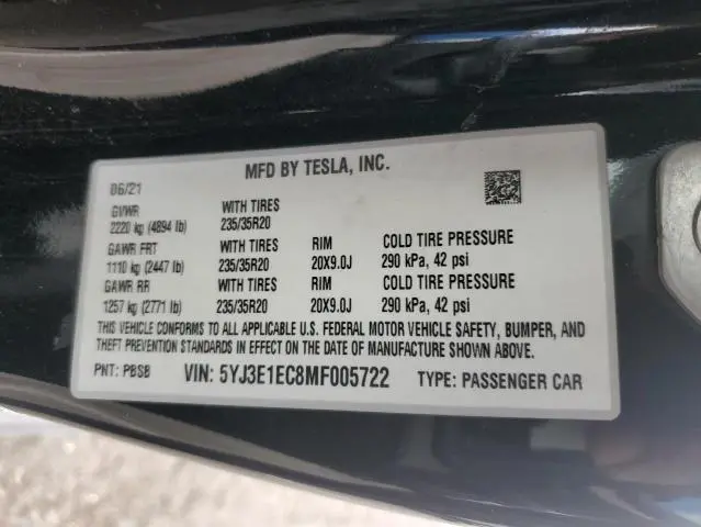 2021 TESLA MODEL 3