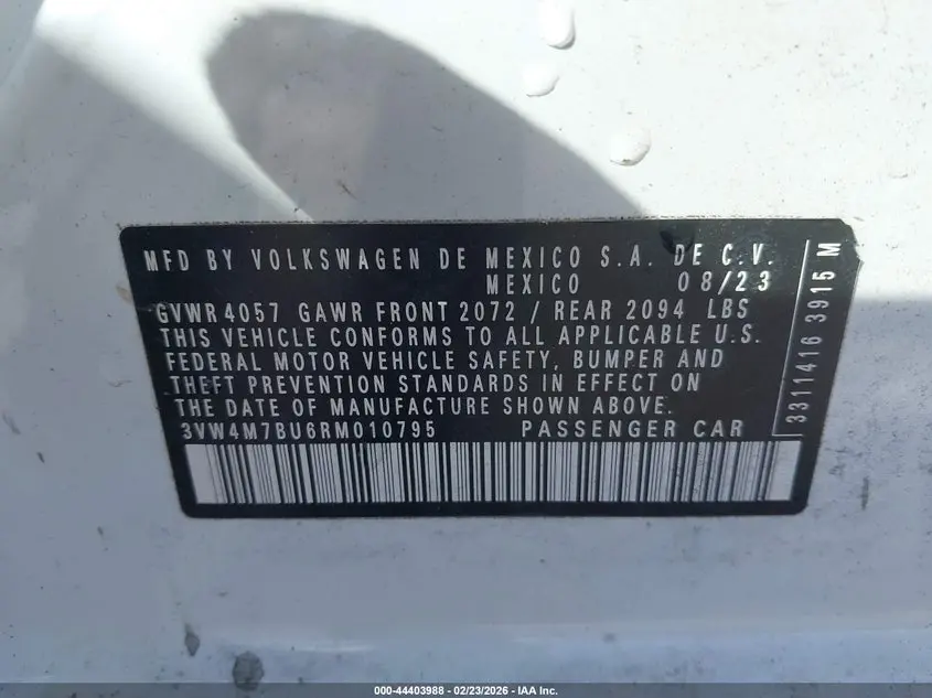 2024 VOLKSWAGEN JETTA 1.5T S