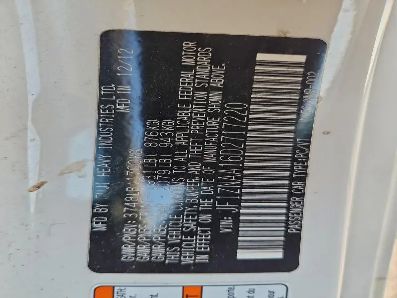 2013 TOYOTA SCION FR-S   