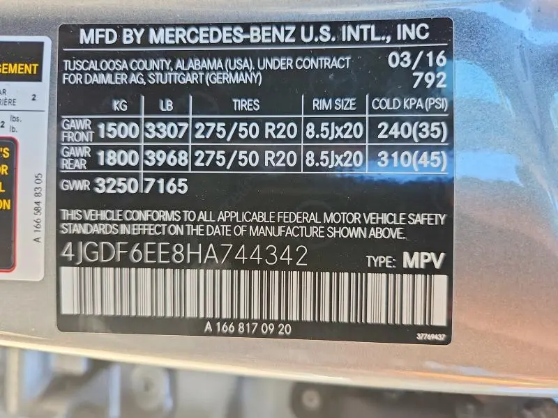 2017 MERCEDES-BENZ GLS 450 4MATIC  