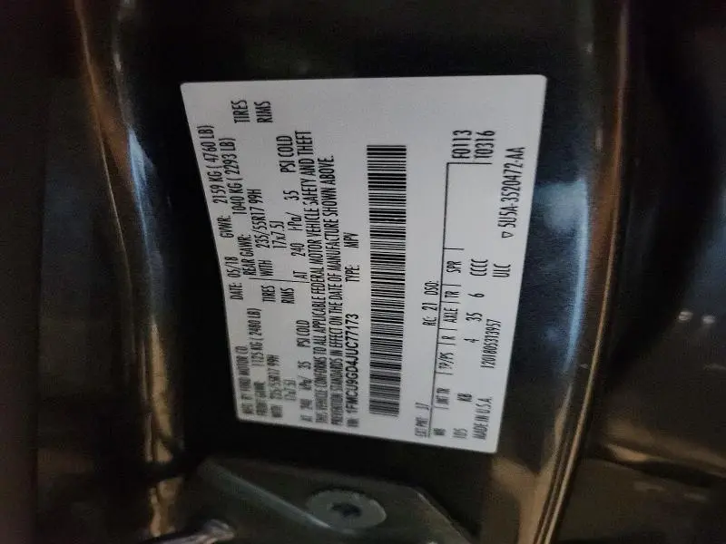 2018 FORD ESCAPE SE  