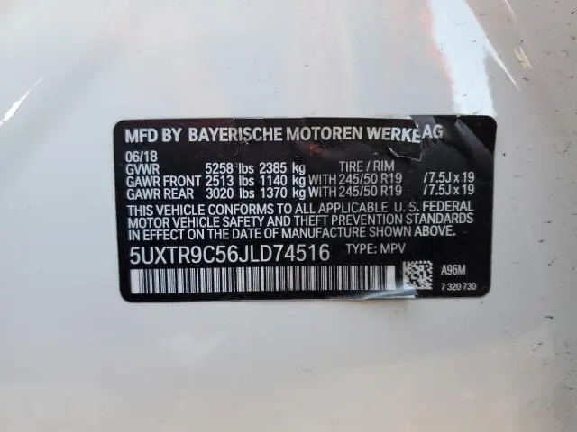 2018 BMW X3 XDRIVE30I