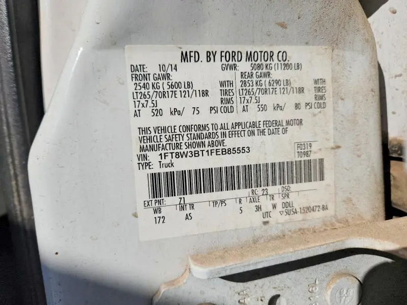 2015 FORD F350 SUPER DUTY  