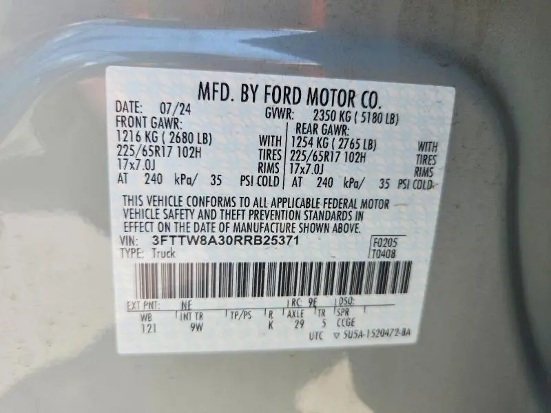 2024 FORD MAVERICK XL  