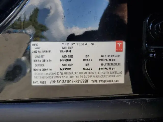 2017 TESLA MODEL S   
