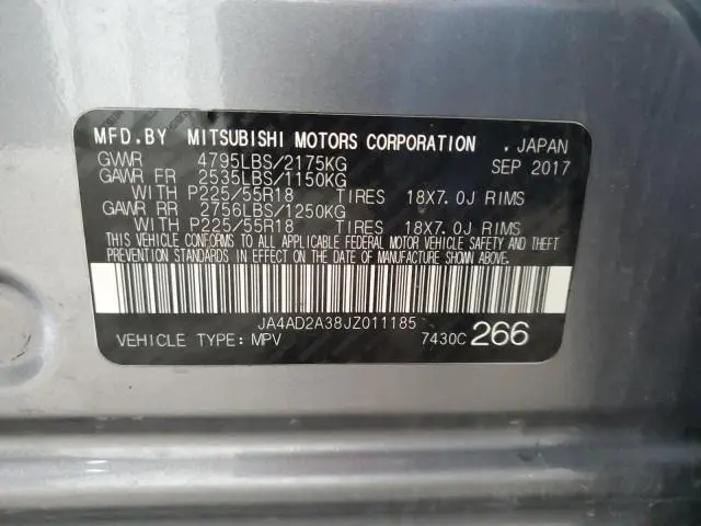 2018 MITSUBISHI OUTLANDER ES  