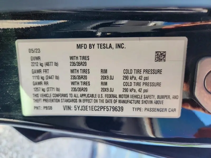 2023 TESLA MODEL 3   