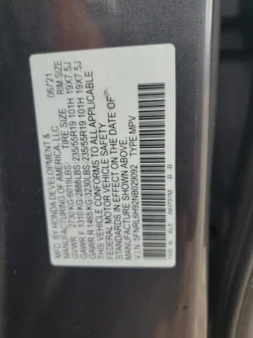 2022 HONDA ODYSSEY ELITE  