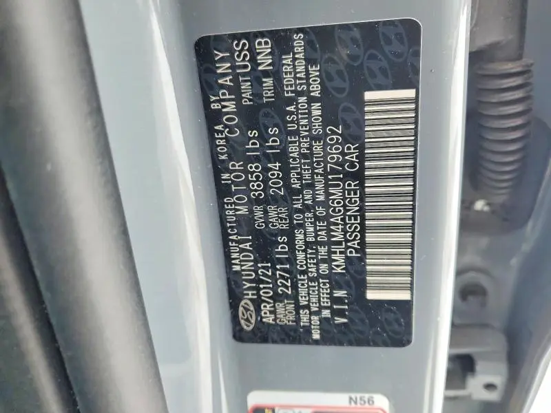 2021 HYUNDAI ELANTRA SEL  