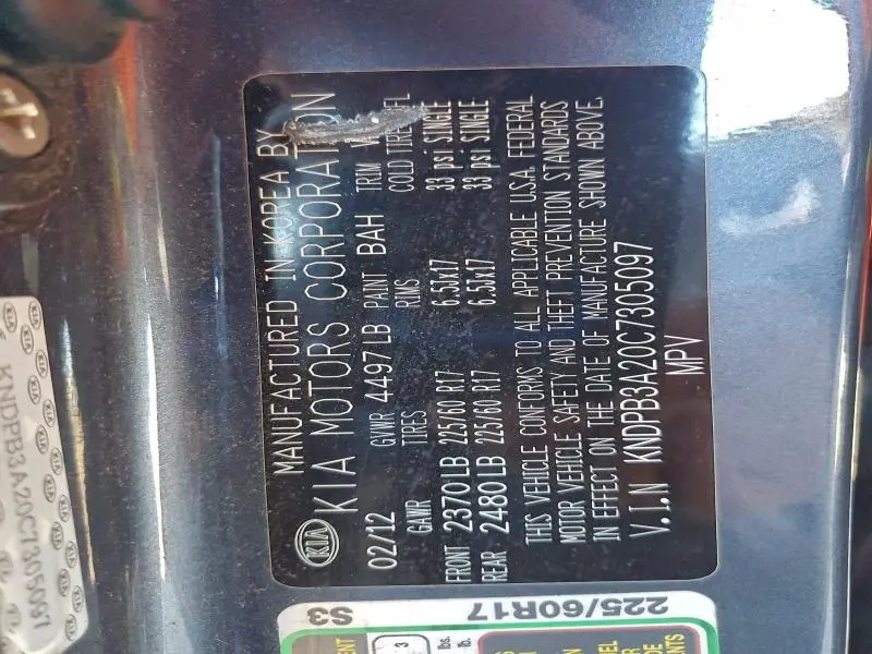 2012 KIA SPORTAGE BASE  