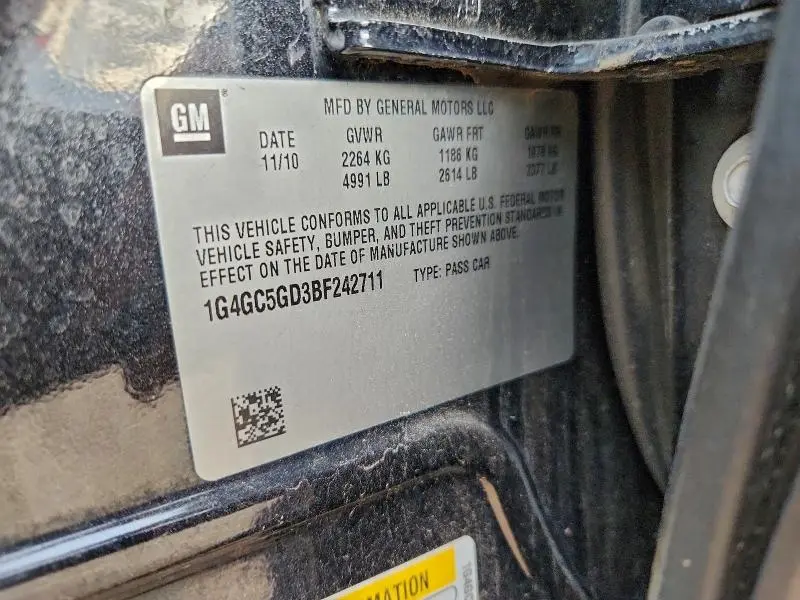 2011 BUICK LACROSSE CXL  