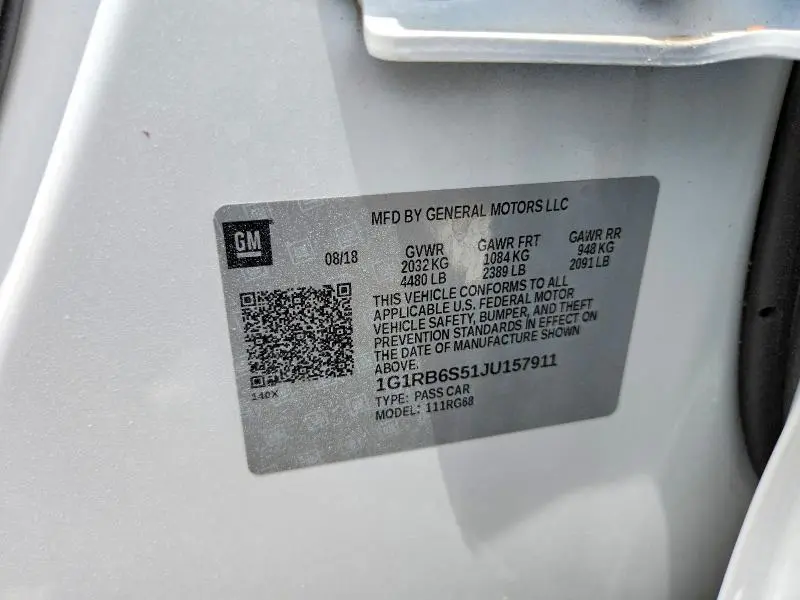 2018 CHEVROLET VOLT PREMIER  