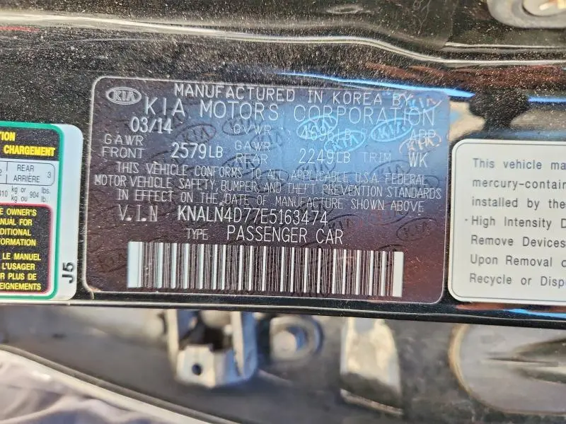2014 KIA CADENZA PREMIUM  