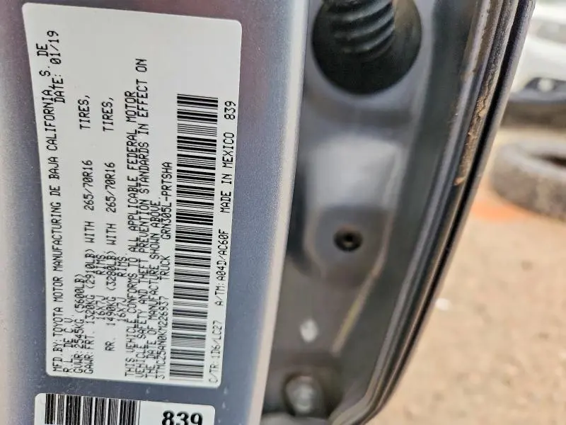 2019 TOYOTA TACOMA TRD OFF-ROAD  